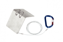 Kantenschutz  aus Aluminium, mit Karabiner und Band