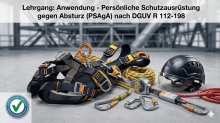 Lehrgang - Anwendung Persönliche Schutzausrüstunggegen Absturz zum Retten (RA) nach DGUV R 112-199 (Anwendung - Persönliche Schutzausrüstung gegen Absturz (PSAgA))